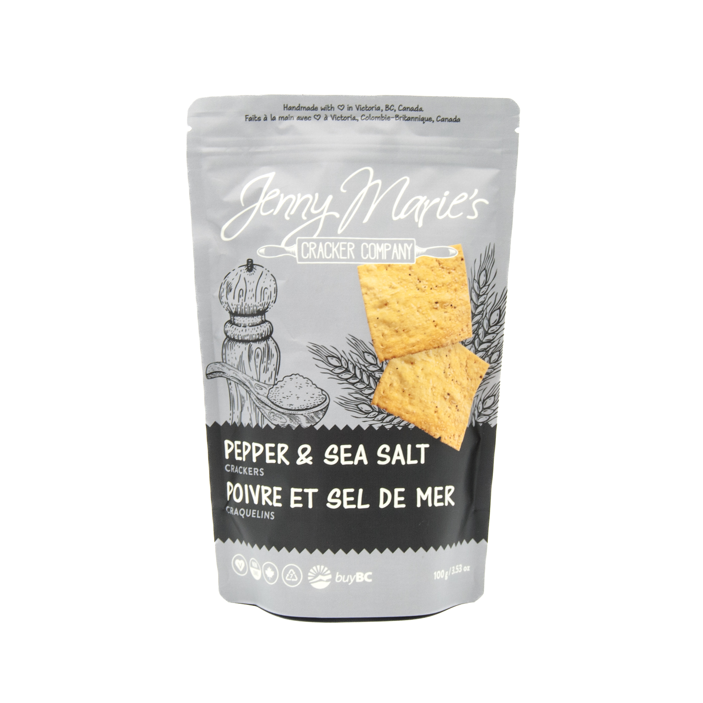 Pepper and Sea Salt Crackers